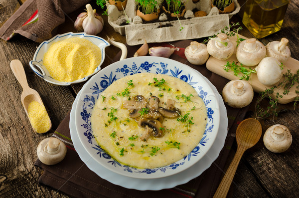 Rosemary and chilli infused polenta Stock photo © Peteer