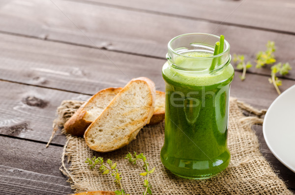 Light summer salad, herby smoothie Stock photo © Peteer