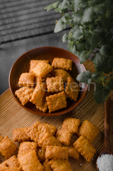 Homemade cheese crackers Stock photo © Peteer