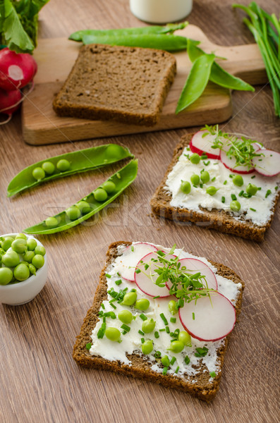 Healthy wholemeal bread with herbs Stock photo © Peteer