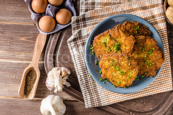 Potato pancakes fried Stock photo © Peteer