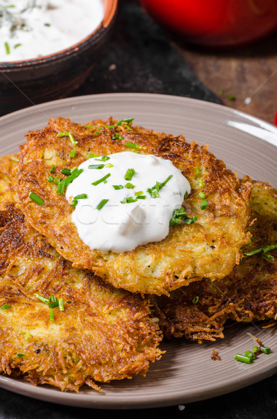 Stock photo: Fried potato pancakes