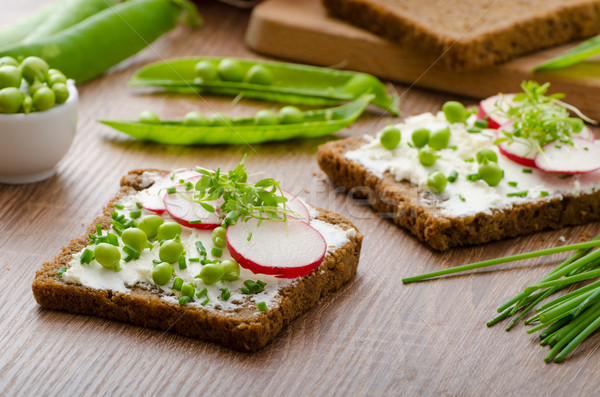 Healthy wholemeal bread with herbs Stock photo © Peteer