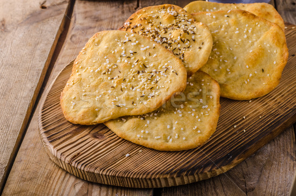 Stock photo: Homemade crackers, baked in oven