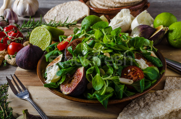 Saláta saláta egyszerű finom friss nyár Stock fotó © Peteer