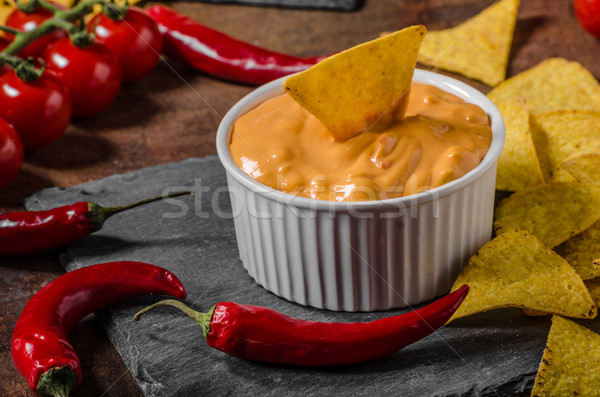 Tortilla chips with two dips Stock photo © Peteer