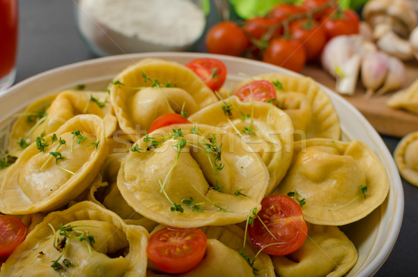 Homemade big tortellini Stock photo © Peteer