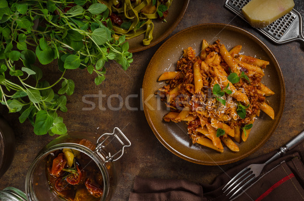 Pasta arrabiata delicious Stock photo © Peteer