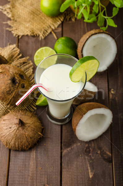 Coconut milk drink Stock photo © Peteer
