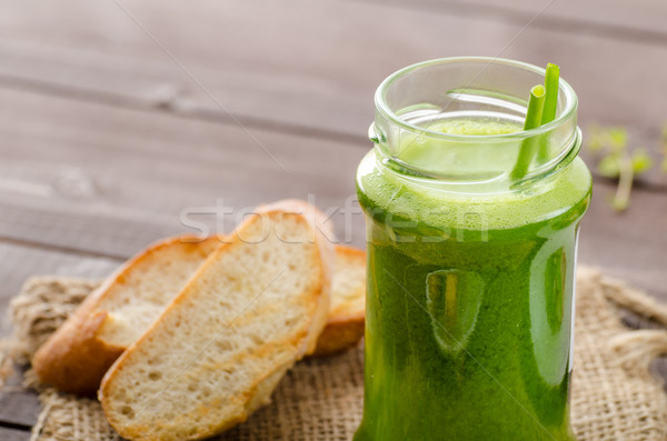 Light summer salad, herby smoothie Stock photo © Peteer