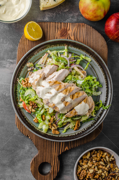 Stock photo: Waldorf salad with grilled chicken