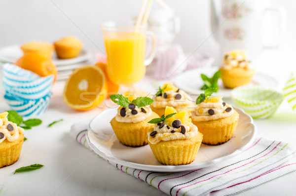 Stock photo: Fruit muffins