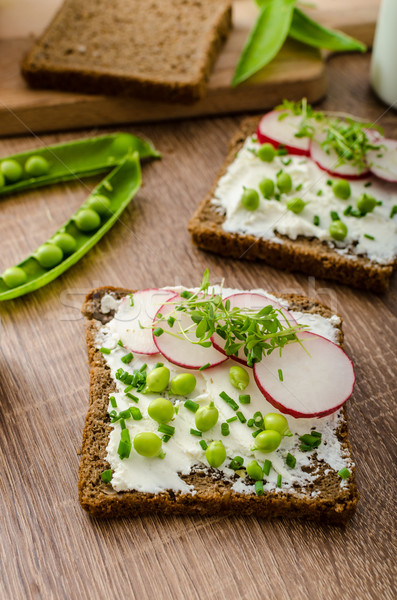 Healthy wholemeal bread with herbs Stock photo © Peteer