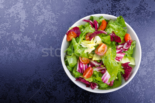 Fresh mixed salad with endive and cherry Stock photo © Peteer