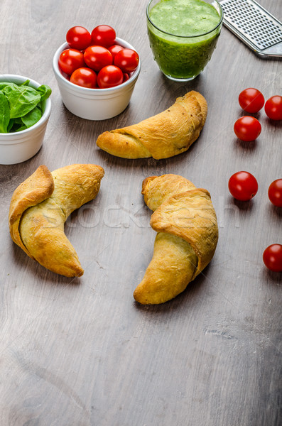 Mini Calzone roll with herbs and cheese Stock photo © Peteer