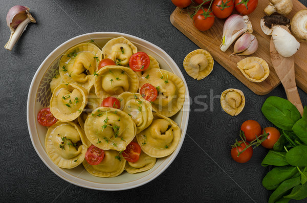 Homemade big tortellini Stock photo © Peteer