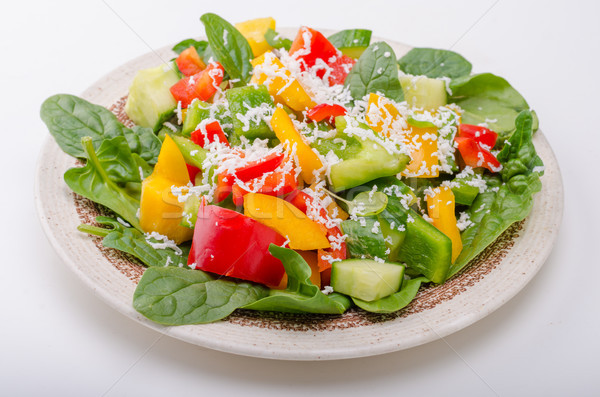 Mixed salad, vegetable salad Stock photo © Peteer