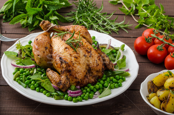 Grilled organic bio chicken Stock photo © Peteer