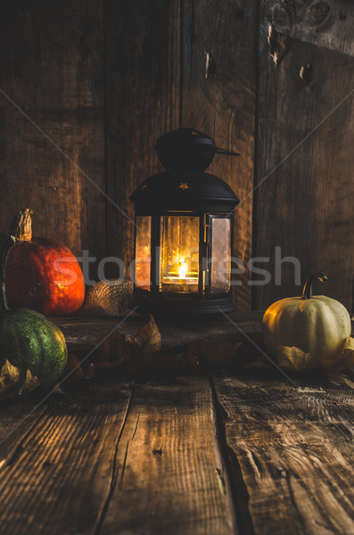 Zucca di halloween capriccioso foto lanterna luogo testo Foto d'archivio © Peteer