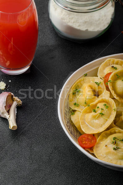 Homemade big tortellini Stock photo © Peteer