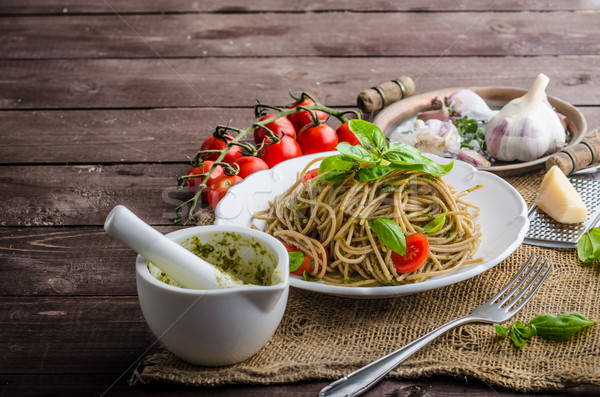 Pasta with Milan pesto Stock photo © Peteer