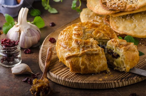 Puff pastry stuffed by camembert Stock photo © Peteer