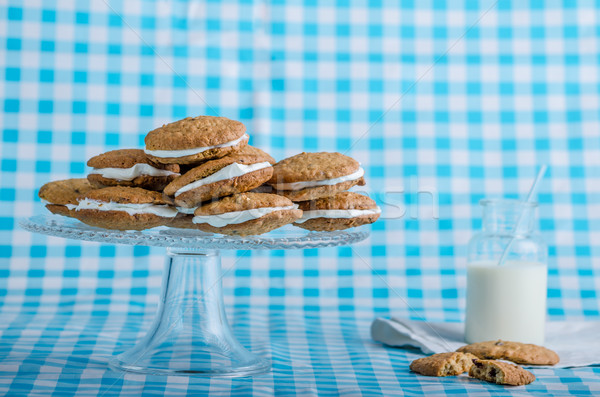 Homemade Oatmeal Cream Pie Cookies Stock photo © Peteer