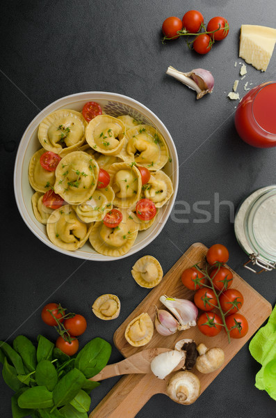 Homemade big tortellini Stock photo © Peteer
