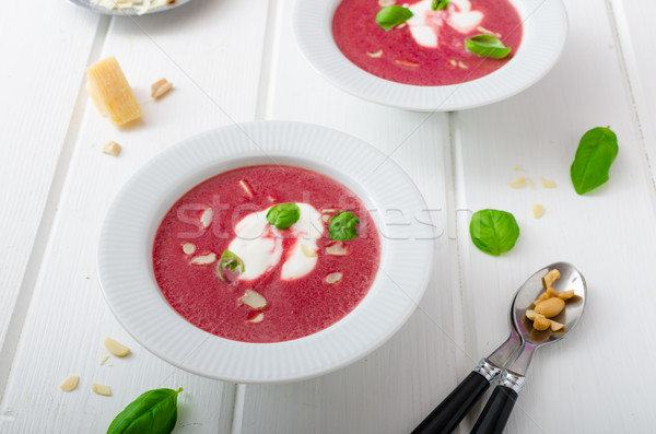 Soup from beet Stock photo © Peteer