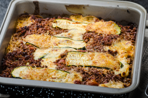 Noodle-Free Zucchini Ribbon Lasagna Stock photo © Peteer