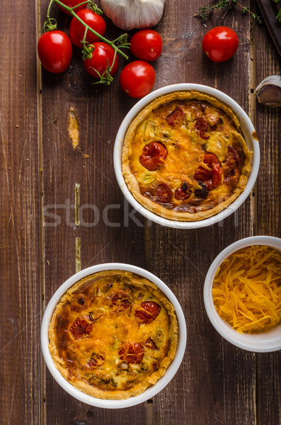 Mini quiche with sausage Stock photo © Peteer