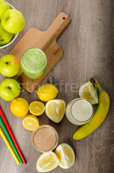 Fresco caseiro toranja banana erva Foto stock © Peteer