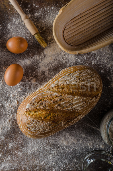 Házi készítésű kenyér rusztikus ropogós finom kész Stock fotó © Peteer