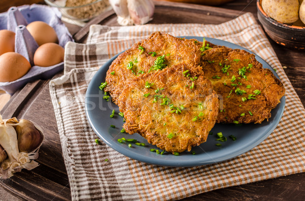 Potato pancakes fried Stock photo © Peteer