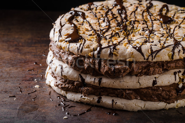 Chocolate bolo delicioso ovo nozes comida Foto stock © Peteer