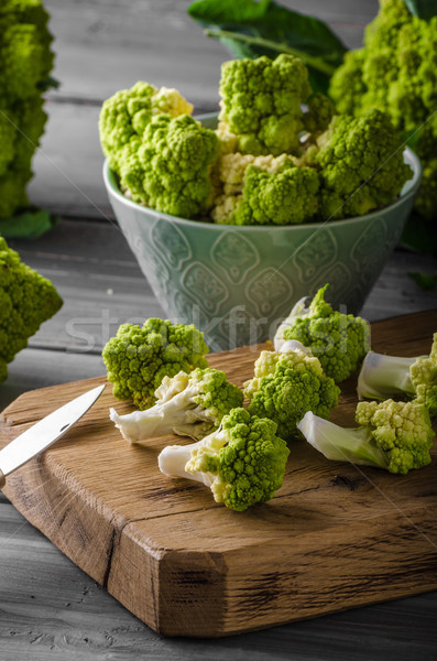 ストックフォト: 緑 · カリフラワー · バイオ · 野菜 · 準備 · 料理