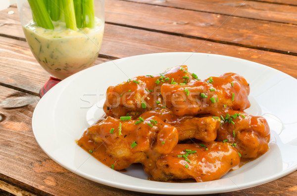 Buffalo chicken hot wings Stock photo © Peteer