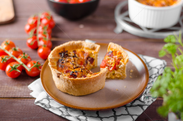 Mini quiche wih sausages Stock photo © Peteer