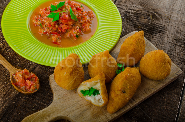 Pollo comida de la calle popular mundo relleno frito Foto stock © Peteer