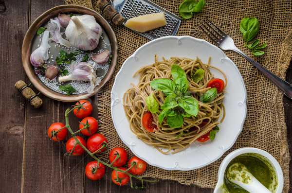 Pasta with Milan pesto Stock photo © Peteer