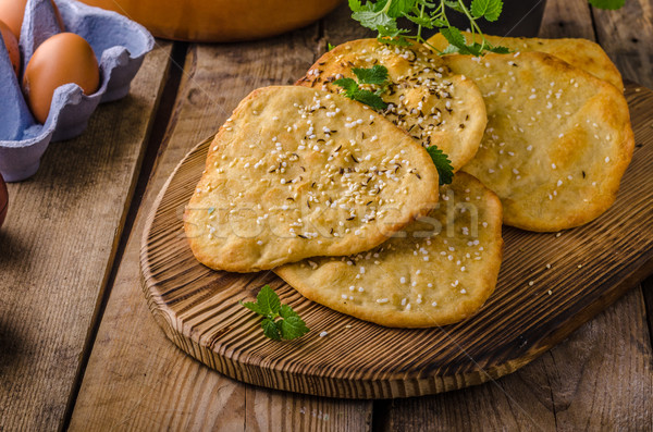 Homemade crackers, baked in oven Stock photo © Peteer