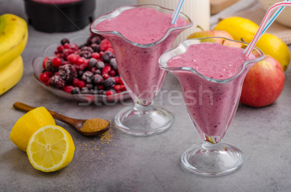 Berries smoothie milkshake Stock photo © Peteer