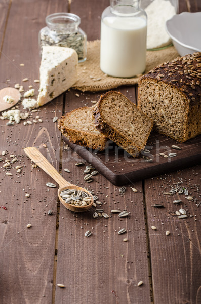 цельнозерновой хлеб домой bio Ингредиенты здорового Сток-фото © Peteer