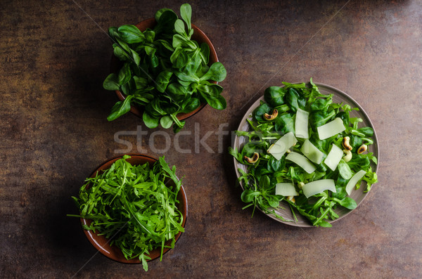 Frescos ensalada bio cordero lechuga Foto stock © Peteer