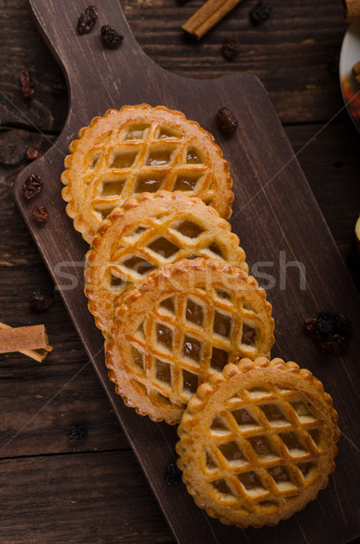 Stock photo: Cookies with apple filling, delish homemade