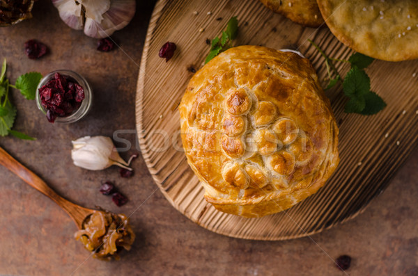 Puff pastry stuffed by camembert Stock photo © Peteer