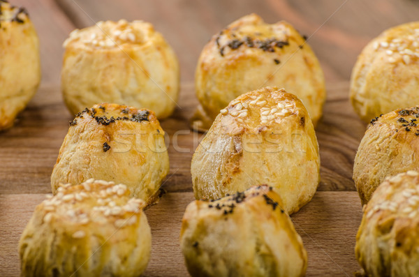 Cheesy Bites with garlic and blue cheese Stock photo © Peteer