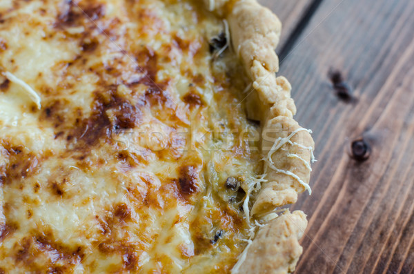 French quiche with onion, leek and mushrooms Stock photo © Peteer