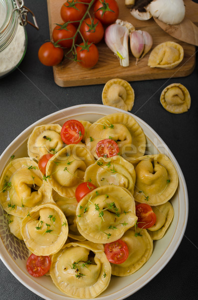 Homemade big tortellini Stock photo © Peteer