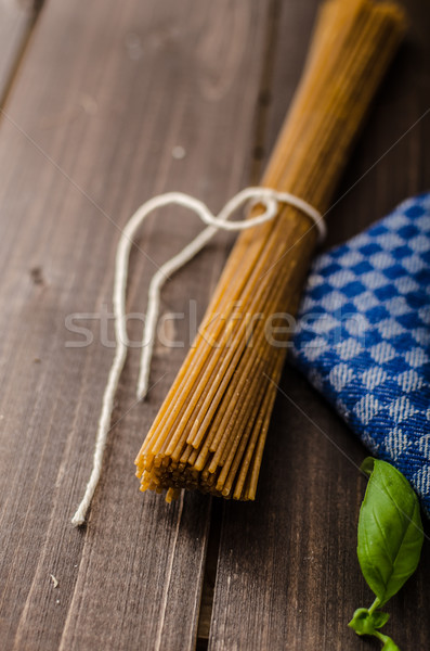 Stock photo: Wholemeal pasta with roasted tomato